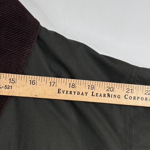 VTG LL Bean Chore Coat Mens XLT Green Flannel Lined Barn Field Jacket Corduroy - Picture 14 of 16